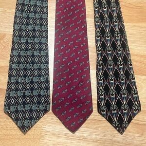 Vintage Lourie’s men’s neckties. Set of 3. X-Long. 64” long. Good condition.